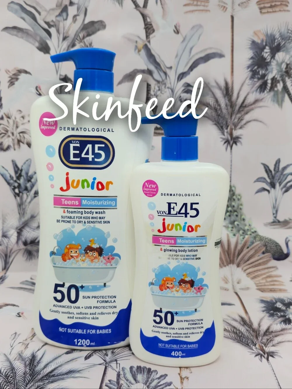 E45 Junior Kids & Teens Moisturizing Body Wash & Lotion - Blue